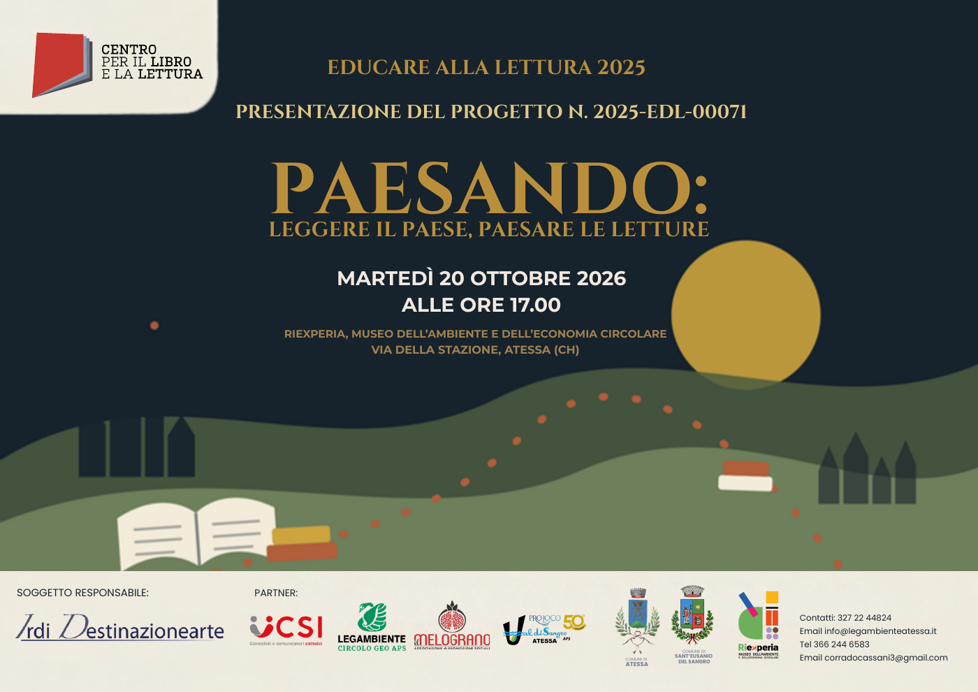 Locandina della presentazione del progetto PAESANDO del 20 ottobre 2026